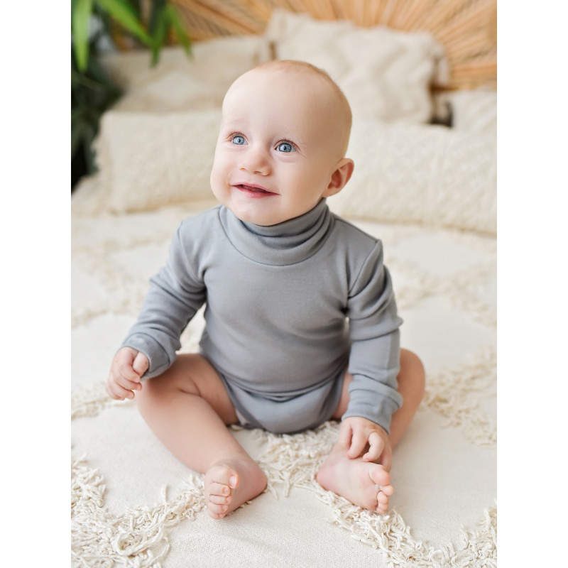 High neck hot sale baby bodysuit